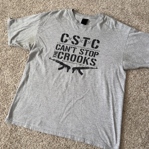 Crooks & Castles Men’s Gray tee top tshirt Can’t Stop the Crooks size XL - Picture 2 of 8